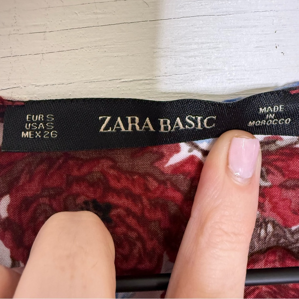 Zara Basic Button Down Sleeveless Shoulder Tie Fl… - image 5